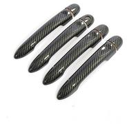 Poignée de porte extérieure Pour Renault pour Megane 3 MK3 III 2008-2016 carbone pour fibre poignée de porte voiture couverture garniture style accessoires(4Dr 1 key no button)