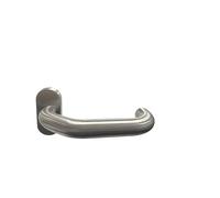 Poignée de Porte "Germany" Klose besser Inox 316 sur Rosaces ovales + paire de rosaces étroites ovales trous cylindres Inox 316