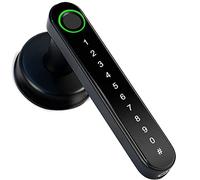 poignée de porte intelligente Poignée de porte à empreinte digitale avec clavier et application Bluetooth, serrure combinaison for contrôle d'accès sans clé for maison, hôtel, bureau