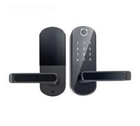 poignée de porte intelligente Serrure d'entrée sans clé, carte IC, verrouillage automatique des portes, identification Bluetooth et biométrique, mot de passe virtuel, anti-espionnage