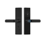 Poignée de Porte Intelligente, Smart Lock', Application Biométrique De Porte À Empreintes Digitales, Déverrouillage Distance Électronique sans Clé pour l'avant pour Maison, appart(Black)