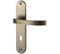 Poignée de porte intérieur - Audace - sur plaque - entraxe 195 mm - clé L -