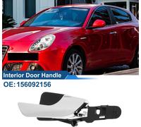 Poignée De Porte Intérieure Arrière Droite Côté Passager Pour Alfa Romeo Giulietta 2010-2019 Poignée De Porte Intérieure No.156092156 Noir Ton Argenté 1 Pc
