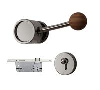 Poignée De Porte Intérieure Avec Serrure | Target Sans Clé Mute À Robustes | Poignée De Salle Avec Verrou Pour Chambre,Pour Intérieur Maison Chambre Salle De Bain Gauche Droite Pièce Entrée Garage