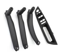 Poignée de Porte Intérieure Compatible Avec BMW Pour X5 E70 2007 2008 2009 2010 2011 2012 2013 Panneau Commutateur Porte Fenêtre Accoudoir Poignée Traction Garniture Couverture(Black,RHD)