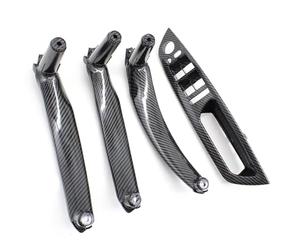 Poignée de Porte Intérieure Compatible Avec BMW Pour X5 E70 2007 2008 2009 2010 2011 2012 2013 Panneau Commutateur Porte Fenêtre Accoudoir Poignée Traction Garniture Couverture(Carbon,RHD)