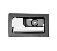 Poignée de porte intérieure, compatible avec Ford F150 2009 2010 2011 2012 2013 2014 | CL3Z-1522601-GA 9L3Z-1522601-CB 90826, avant/arrière intérieur gauche côté conducteur | Levier chromé noir