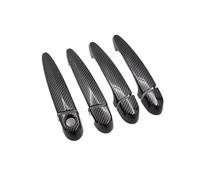 Poignée de porte intérieure de voiture en ABS, compatible avec BMW Série 1 3 X1 X3 X4 X5 X6 F20 F30 E90 E92 E93 E84 F25 F26 E70 E71, accessoires de garniture(Carbon Fiber Texture)