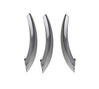 Poignée de porte intérieure de voiture, garniture de poignée de porte, compatible avec BMW X5 X6 E70 E71 E72 2008 2009 2010 2011-2013, texture carbone ABS(3pcs R-handle cover)