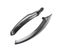 Poignée de porte intérieure de voiture, garniture de poignée de porte, compatible avec BMW X5 X6 E70 E71 E72 2008 2009 2010 2011-2013, texture carbone ABS(2pcs right)