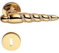 Poignée de porte intérieure Linea Calì "Shell Mesh" - plaqué or 24K