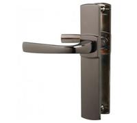 Vachette Set de poignées de porte MUZE, grande plaque, double béquille, entraxe 195 mm, diamant noir