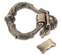 Poignée de porte Knocker Heurtoir de porte Vintage en alliage Zinc, Surface polie résistante à la rouille for sécurité d'entrée, métal décoratif