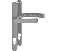 HOPPE Poignée de porte LIÈGE - Plaque étroite 24 mm, poignée plate, 67-72, effet acier inoxydable