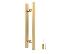 Poignée de Porte Moderne en Tube carré en Acier Inoxydable 304/poignée de Porte de Grange/poignées en Verre, poignée de Porte coulissante Double Face Moderne, poignée de Porte en Verre, pour