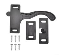 Poignée de porte moustiquaire de rechange pour remorque, camping-car et camping-car, orientation main droite, plastique noir, espacement des trous de 7,6 cm