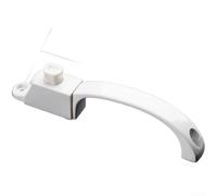 Poignée de porte moustiquaire en alliage d'aluminium mécanisme de verrouillage à pression pour portes en maille de sécurité robustes et ergonomiques en métal résistant à la chaleur Noir mat ou blanc