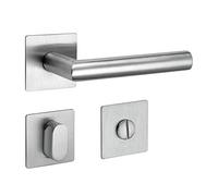Poignée de porte New Orleans Q | sace plate magnétique de 3 mm | stockage fixe | acier inoxydable V2A mat | WC/salle de bain
