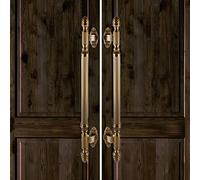 Poignee de Porte Poignée de Grange en Acier Inoxydable Européenne, Matériel Double Face Résistant, Grappin en Fonte Noire Rustique Classique, Poignée de Tirage de Grange Coulissante Facile à Installer