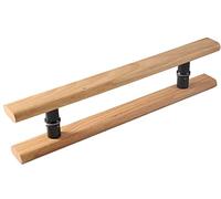 poignée de porte, Poignée de porte battante robuste à double face en forme H(Natural,40Cm(16In))