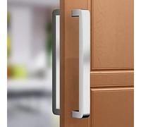 Poignee de Porte Poignée de Porte Carrée en Inox Brossé, Poignée de Traction de 12,8 Pouces/16,7 Pouces/20,7 Pouces/24,6 Pouces, Poignée de Porte Coulissante en Verre, pour Portes en fer Métallique (