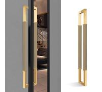 Poignée de Porte Poignée de Porte D'entrée Commerciale, Ensemble de Poignées de Tirage Modernes pour Portes, Bouton de Poussée de Portail en Bois en Acier Inoxydable pour Portes Coulissantes/en Verre(