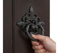 Poignée de porte principale - 20 x 19,5 cm - Levier classique en fonte - Poignée rustique décorative rétro avec détails élégants | Quincaillerie d'entrée pour maisons, dortoirs, restaurants, villas