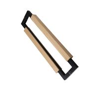 Poignée De Porte, Rampes En Bois Massif, Conçue Selon Des Principes Ergonomiques, Bouton D'armoire Carré, Convient For Salle De Bain Et Magasin(Hole Spacing-375mm)