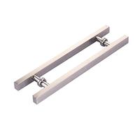 Poignée de Porte Robuste en Acier Inoxydable à Tube carré, de Type Poussoir-tireur, pour entrée, Douche, vitre, Magasin, Usage intérieur et extérieur.
