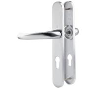 Poignée de porte sur plaque argent - Clé I - 234 mm - Tokyo - Hoppe et cie