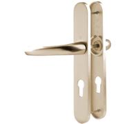 Poignée de porte sur plaque champagne - Clé I - 234 mm - Tokyo - Hoppe et cie