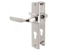 Vachette Ensemble de porte Ligne Artis BEZAULT Entraxe 165 mm Inox brossé Clé I