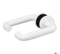 Poignée de porte sur rosace blanc - Bec de cane - Paris - Hoppe et cie