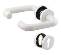 Poignée de porte sur rosace blanc - Clé I - Paris - Hoppe et cie