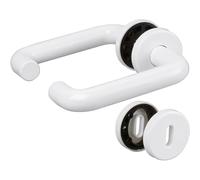 Poignée de porte sur rosace blanc - Clé L - Paris - Hoppe et cie