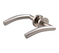 Poignée de porte sur rosace inox - Bec de cane - C19 - Normbau | Poignée de porte sur rosace inox - Bec de cane - C19 - Normbau