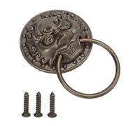 Poignée De Porte Vintage En Laiton Bronze, Anneau De Tirage Antirouille, 1 Set, Style Rétro - Résistance À La Corrosion, Artisanat Exquis, Pour Portes Et Meubles