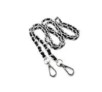 WJWJKA Poignée de Portefeuille en Cuir PU, Bricolage 40-140cm, chaîne de Remplacement 11Mm, Sangle de Sac à bandoulière,Argent,140 cm