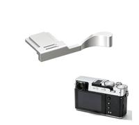 Poignée de pouce en métal compatible avec Fujifilm X100VI/X100V/X100F, poignée ergonomique de montage pour sabot chaud pour une prise de vue stable à une main, argenté