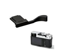 Poignée de pouce en métal compatible avec Fujifilm X100VI/X100V/X100F, poignée ergonomique de montage pour sabot chaud pour une prise de vue stable à une main, noir