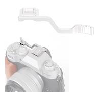Poignée de pouce en métal pour Fujifilm Fuji X-T50 XT50, support de pouce en forme de griffe - Antidérapant, ergonomique en alliage d'aluminium (blanc)
