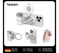 Poignée de prise de vue magnétique TELESIN pour téléphone, support universel pour smartphone, aide à la prise de vue, télécommande pour iPhone et Android White No light
