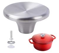 Poignée de rechange en acier inoxydable pour four hollandais Le Creuset, Aldi, Lodge et autres casseroles en fonte émaillée (argenté)
