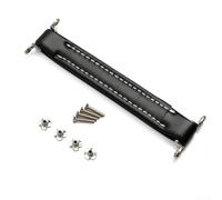 Poignée de rechange en cuir de style vintage pour haut-parleur AMP avec kit de montage à vis et barres renforcées en métal (noir)