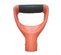 Poignée de rechange en plastique D Grip pour pelle à neige, râteau à creuser, compatible avec les pelles, râteaux, fourches, trou de 31 mm (orange)