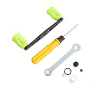 Poignée de rechange pour moulinet de pêche en métanium pour Bantam pour SLXDC ALDEBARAN 7 4 mm Ouverture avec kit complet d'outils Matériau fibre de carbone (droitier vert fluo)