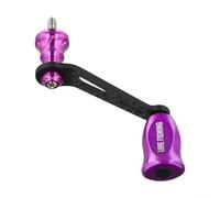 Poignée de rechange pour moulinet de pêche Stella pour STRADIC pour COMPLEXF4 et divers modèles, avec fibre de carbone et design à double roulement (violet)