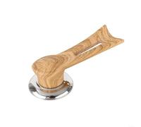 Poignée de rechange verticale pour couvercle de casserole en bakélite - Base en acier inoxydable robuste pour cocotte, casserole et couvercle de casserole Rouge 12 cm (S grain de bois)