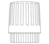 tête de Oventrop match0 1012565 raccord fileté, M 30x1,5, blanc