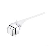 Poignée de réservoir de WC chromée avec bouton poussoir et écrou 3 trous pour montage flexible Longueur 14,5 cm